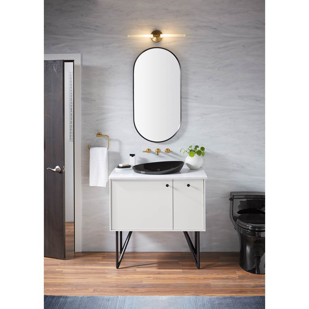Essential 20'' x 40'' capsule framed mirror