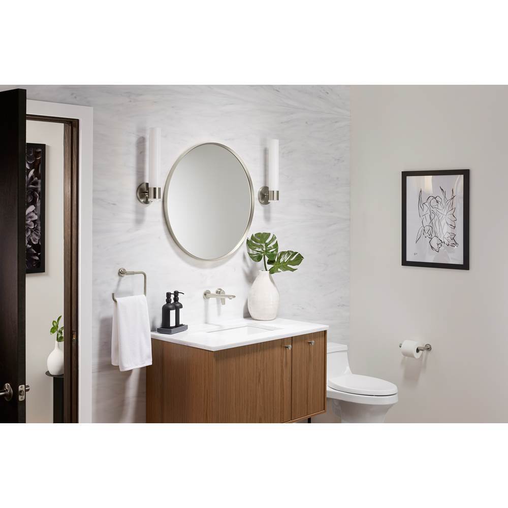 Essential 28'' round framed mirror