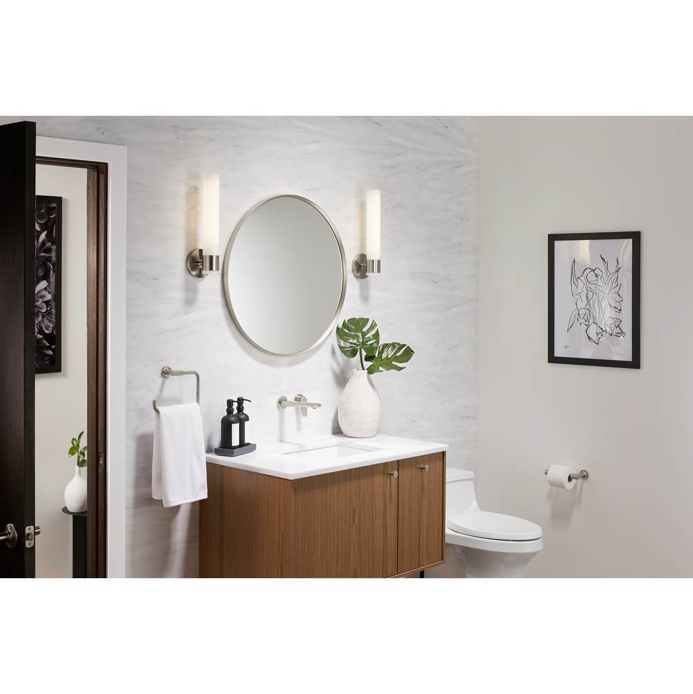 Essential 28'' round framed mirror