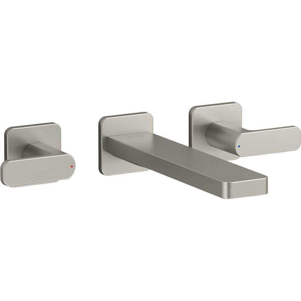 Kohler - Parallel Wall-mount bath faucet trim - Vibrant Brushed Nickel
