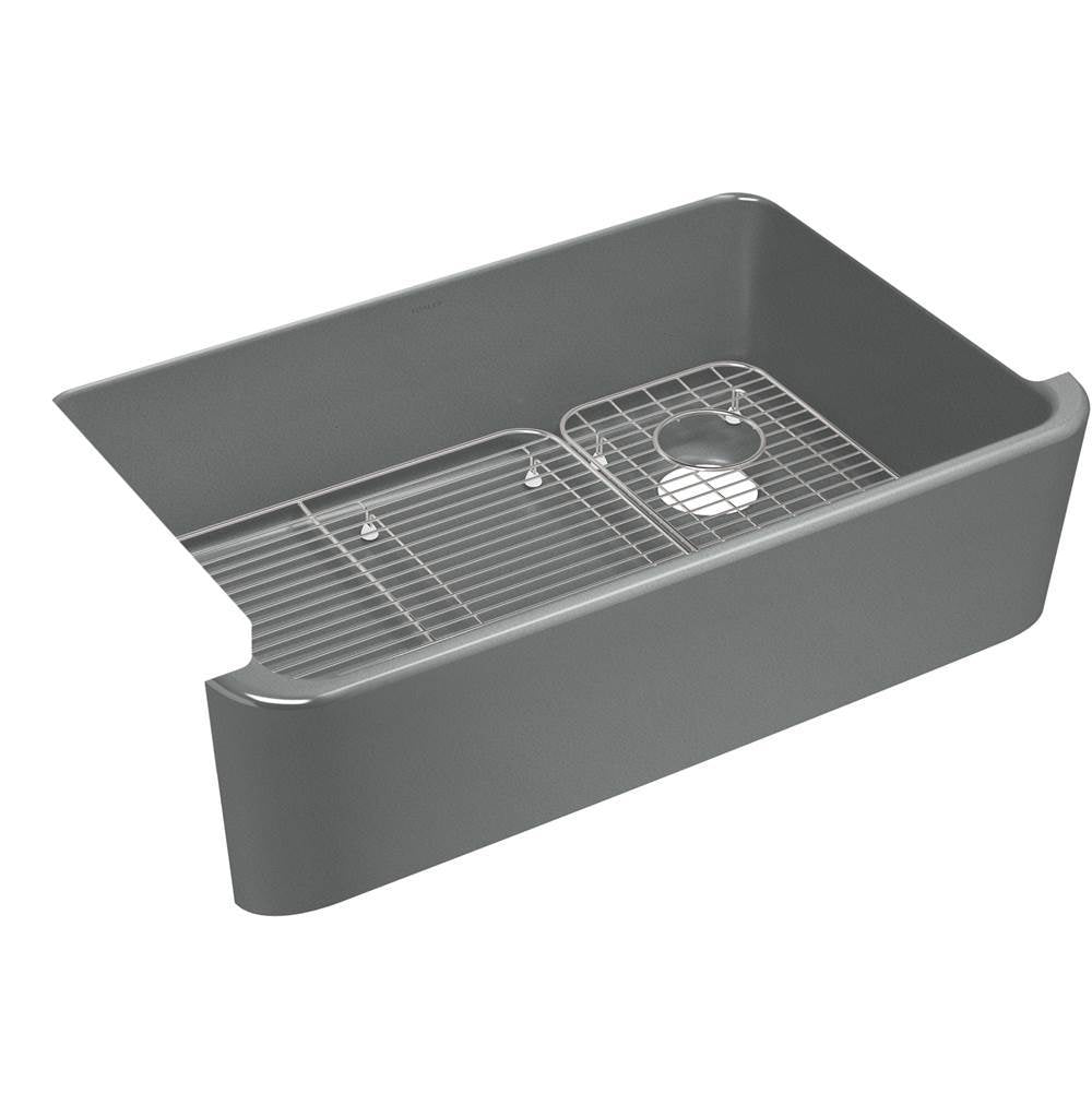 Ironridge 34'' undermount single-bowl farmhouse kitchen sink