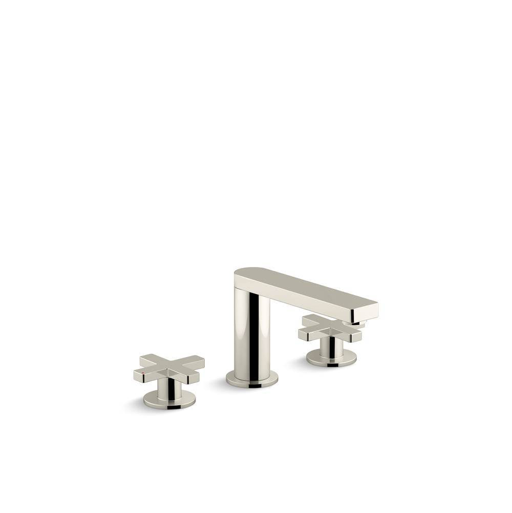 Kohler - Composed Widespread bathroom sink faucet with Cross handles, 1.2 gpm - Vibrant Polished Nickel