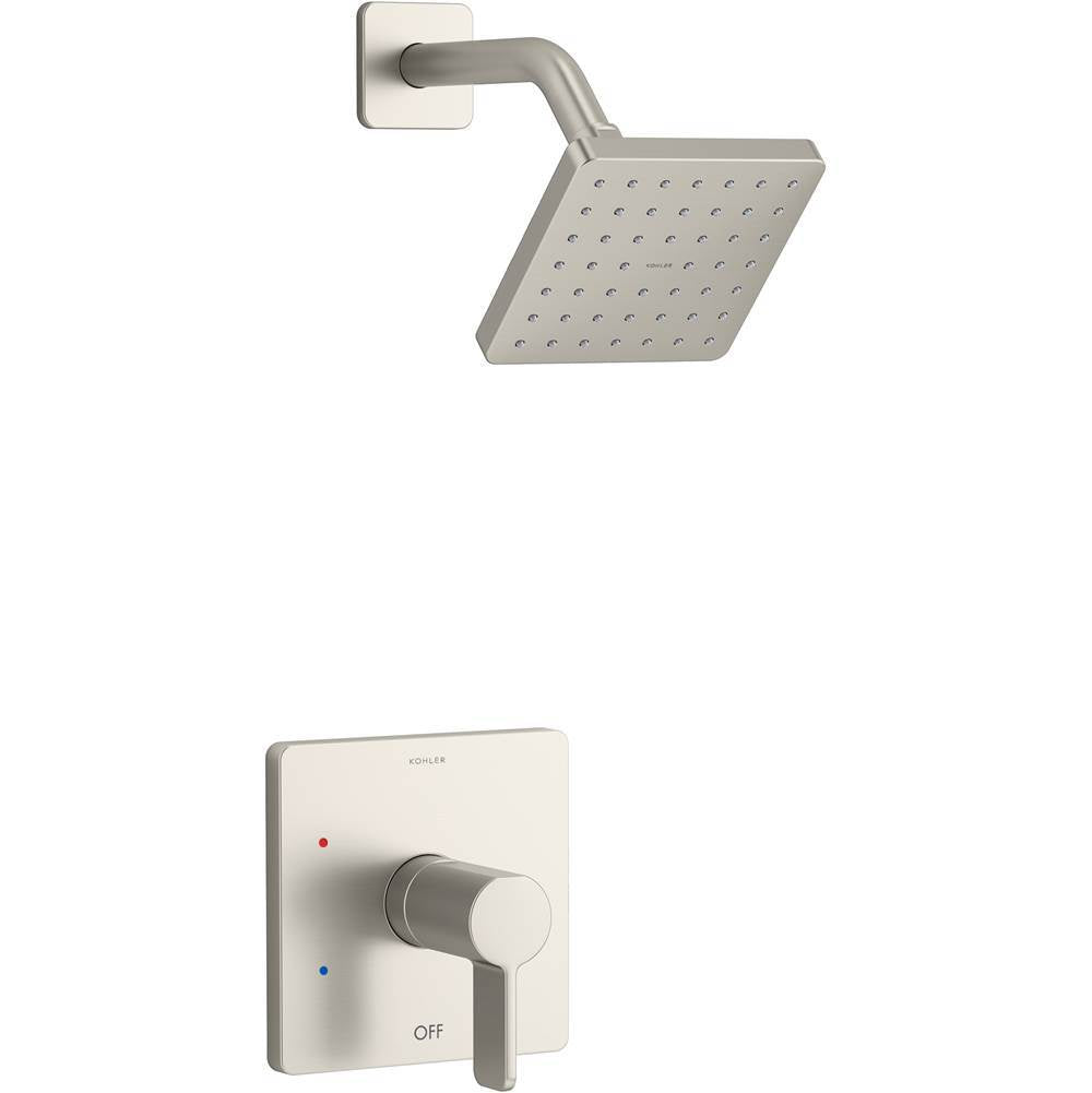Kohler - Parallel Rite-Temp shower trim kit, 2.5 gpm - Vibrant Brushed Nickel