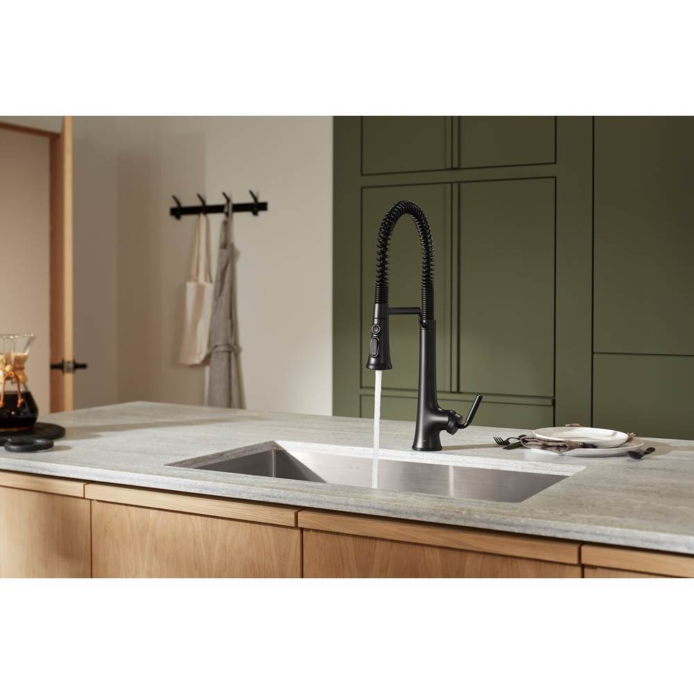 Tone Semi-professional pull-down kitchen sink faucet with three-function sprayhead