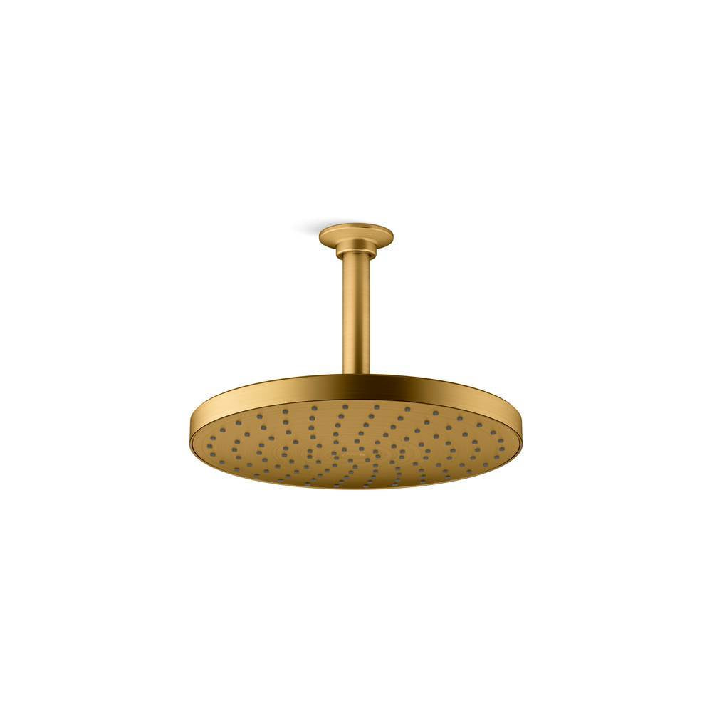 Kohler - Awaken 10'' single-function rainhead, 2.5 gpm - Vibrant Brushed Moderne Brass