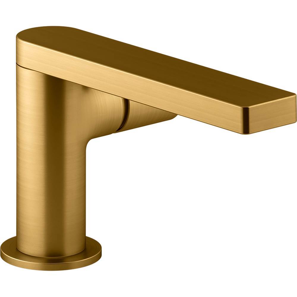 Kohler - Composed Single-handle bathroom sink faucet with Cylindrical handle, 1.2 gpm - Vibrant Brushed Moderne Brass