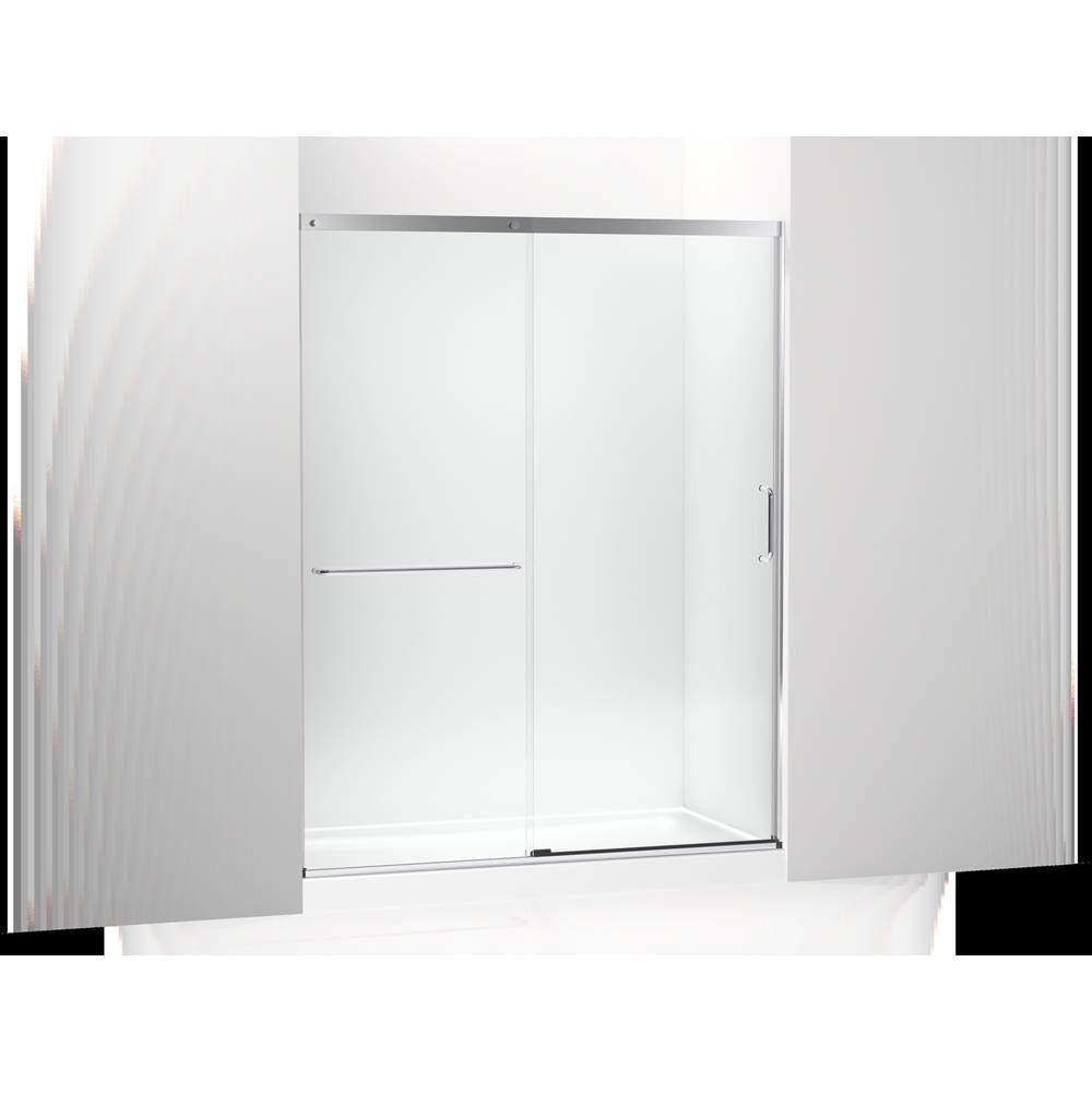 Kohler - Elate Tall 75-1/2'' H sliding shower door with 5/16''-thick glass - Bright Silver