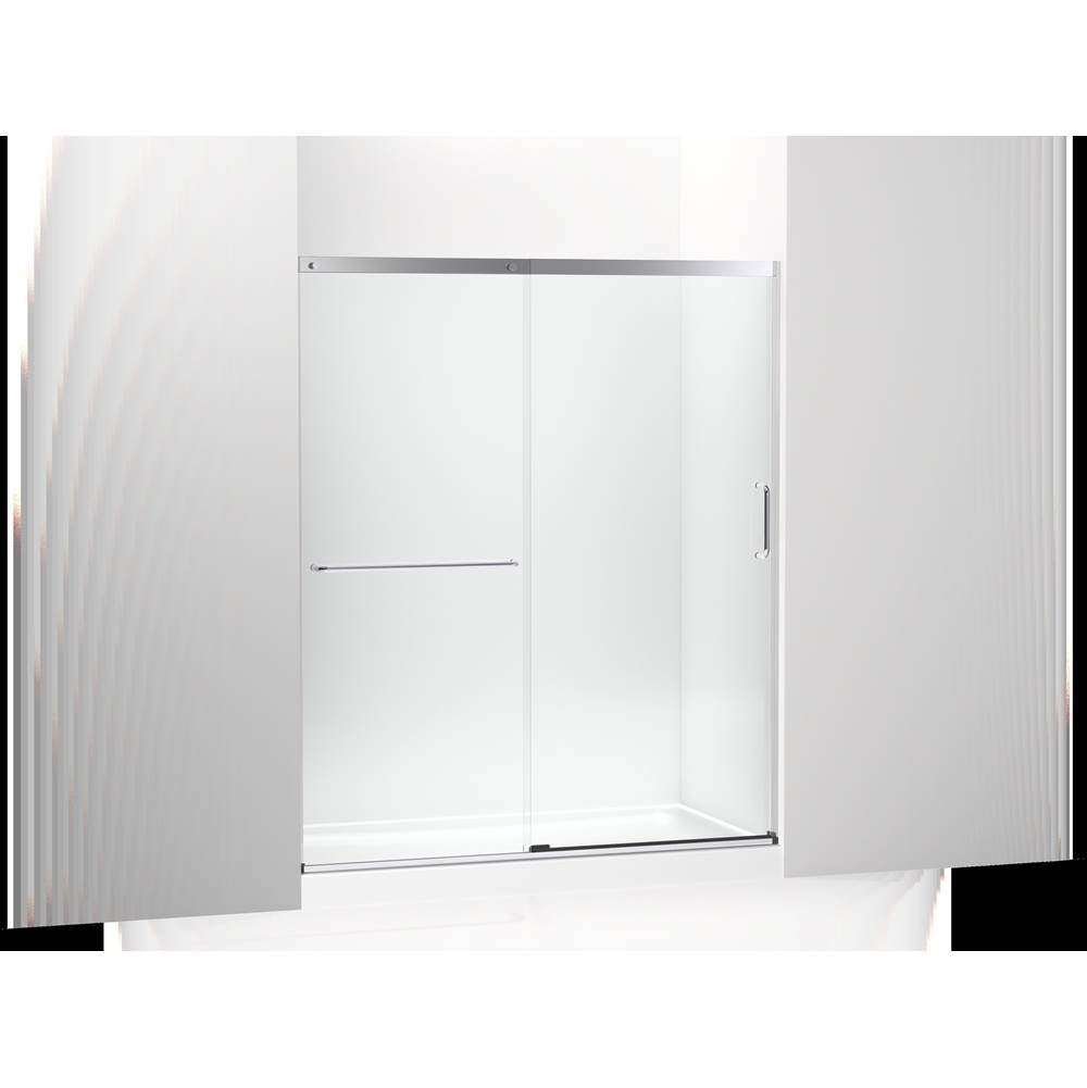 Kohler - Elate Sliding shower door, 70-1/2'' H x 56-1/4 - 59-5/8'' W, with 1/4'' thick Crystal Clear glass - Bright Silver