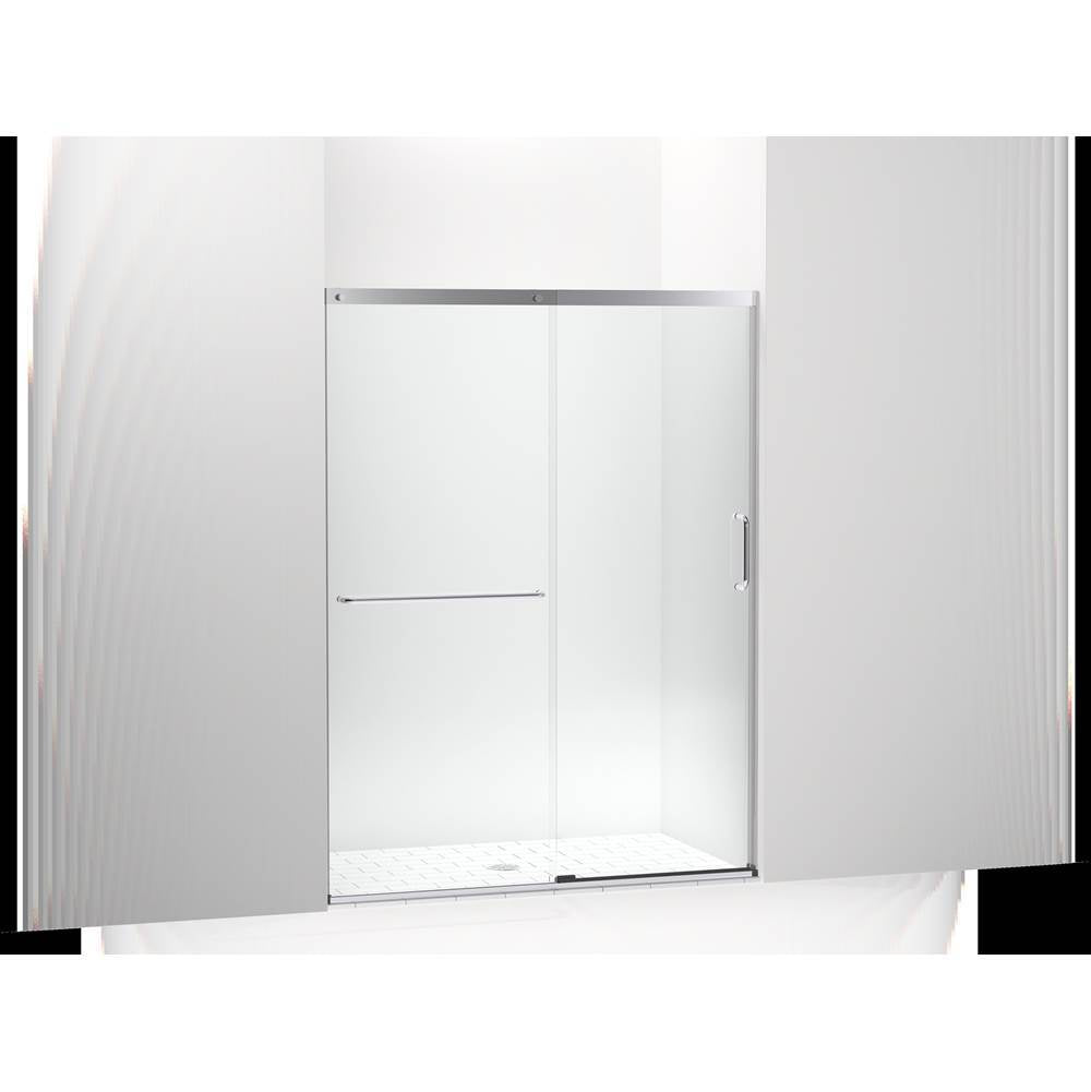 Kohler - Elate Sliding shower door, 70-1/2'' H x 50-1/4 - 53-5/8'' W, with 1/4'' thick Crystal Clear glass - Bright Silver