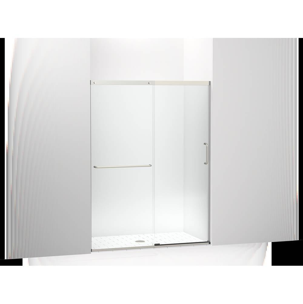 Kohler - Elate Sliding shower door, 70-1/2'' H x 50-1/4 - 53-5/8'' W, with 1/4'' thick Crystal Clear glass - Matte Nickel