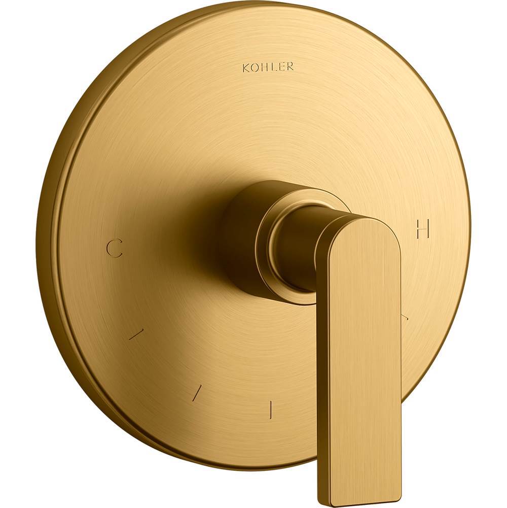 Kohler - Composed MasterShower temperature control valve trim with lever handle - Vibrant Brushed Moderne Brass