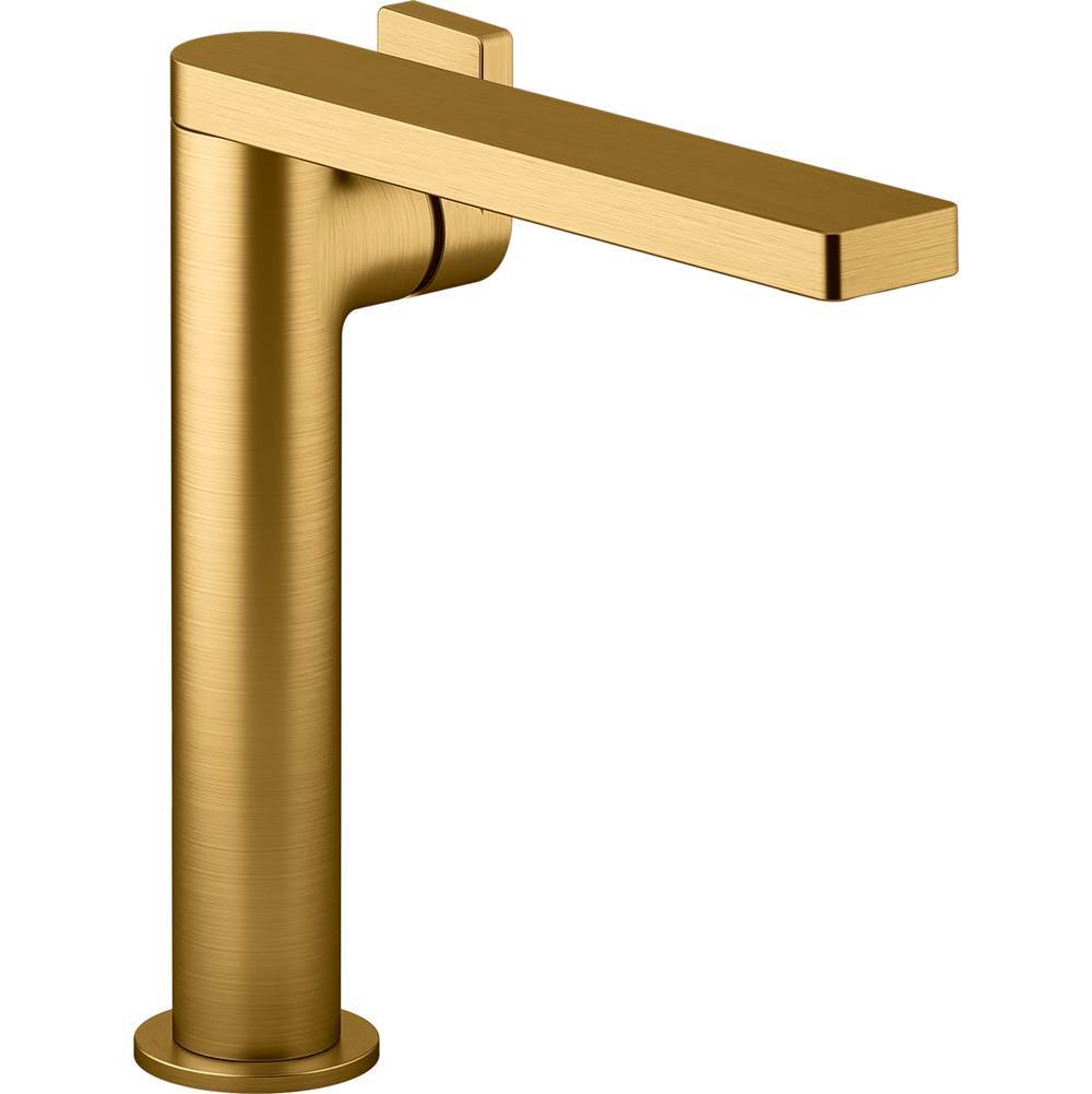 Kohler - Composed Tall single-handle bathroom sink faucet with Lever handle, 1.2 gpm - Vibrant Brushed Moderne Brass