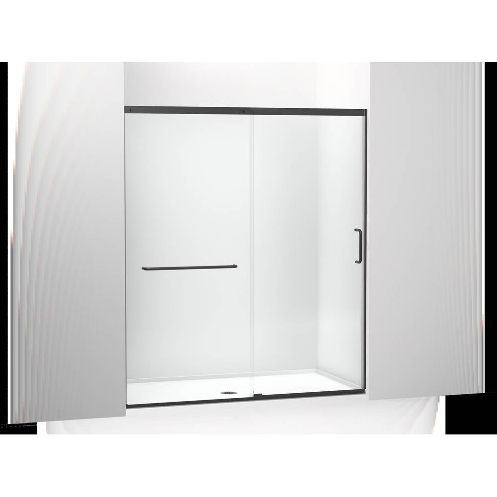 Kohler - Elate Sliding shower door, 75-1/2'' H x 62-1/4 - 65-5/8'' W, with heavy 5/16'' thick Crystal Clear glass - Matte Black