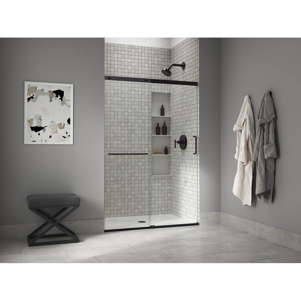 Elate Sliding shower door, 70-1/2'' H x 44-1/4 - 47-5/8'' W, with 1/4'' thick Crystal Clear glass