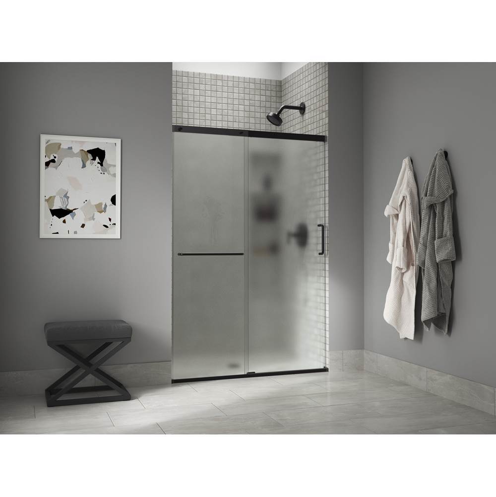 Elate Sliding shower door, 70-1/2'' H x 50-1/4 - 53-5/8'' W, with 1/4'' thick Frosted glass