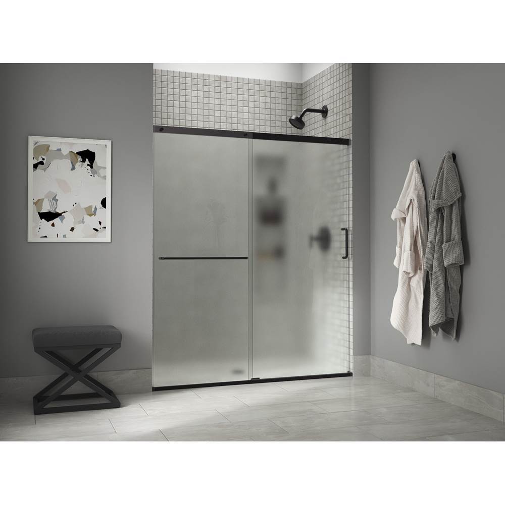 Elate Sliding shower door, 70-1/2'' H x 56-1/4 - 59-5/8'' W, with 1/4'' thick Frosted glass