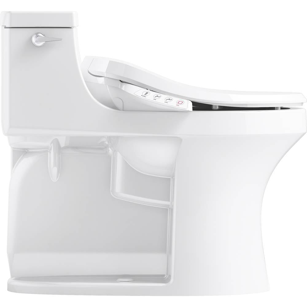 San Souci Hidden cord one-piece compact elongated toilet with concealed trapway, 1.28 gpf toilet