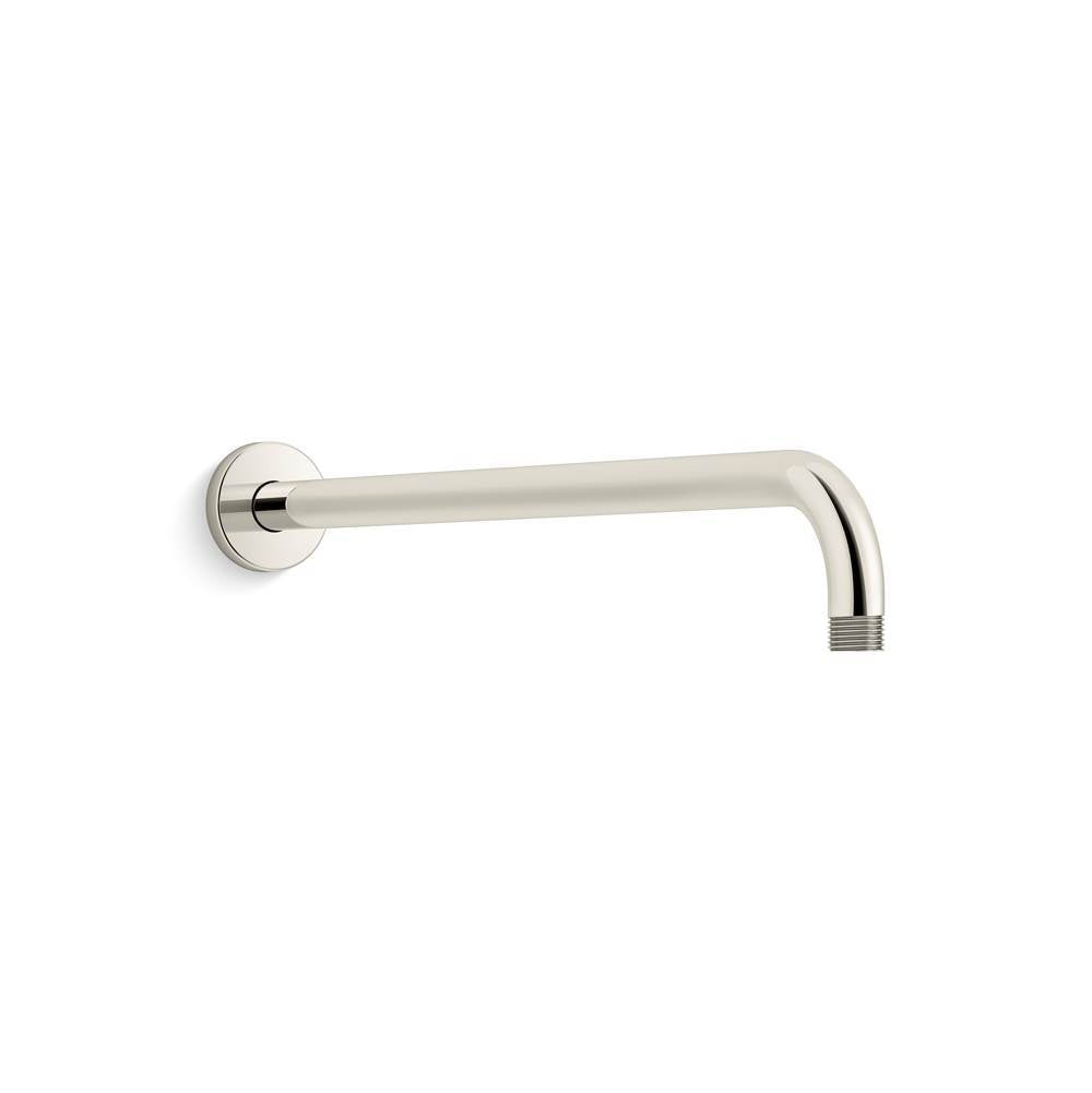 Statement 19'' wall-mount single-function rainhead arm and flange