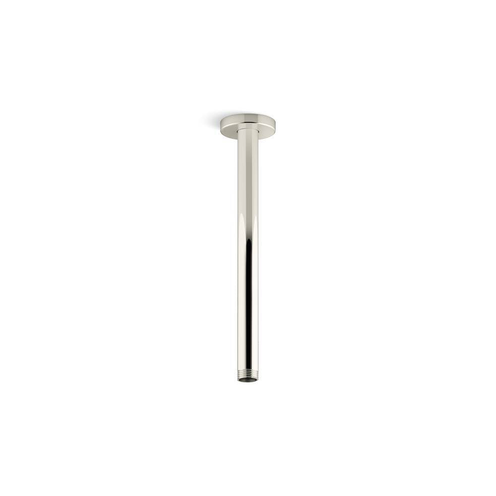 Statement 12'' ceiling-mount single-function rainhead arm and flange