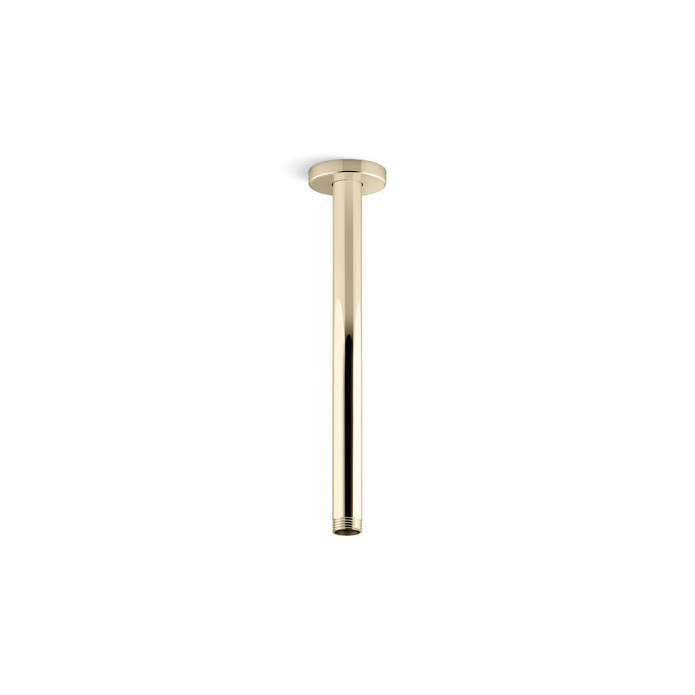 Statement 12'' ceiling-mount single-function rainhead arm and flange
