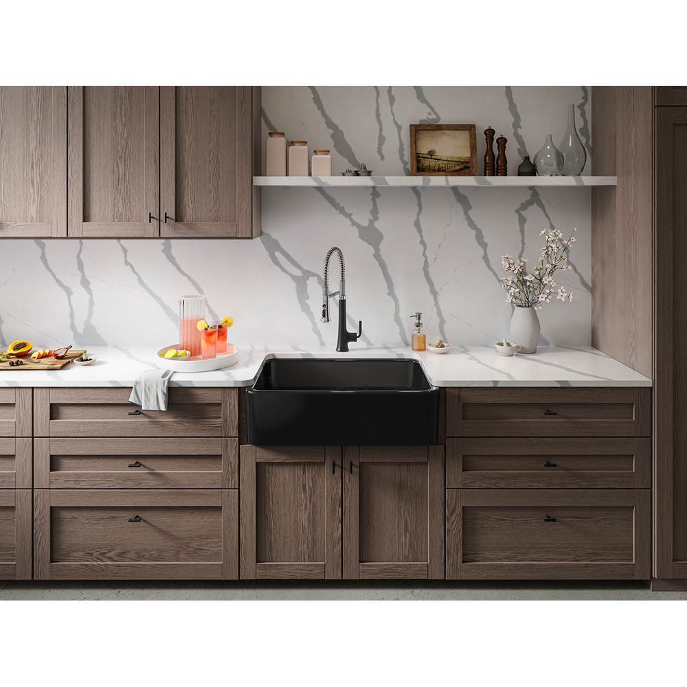 Ironridge 34'' undermount single-bowl farmhouse kitchen sink