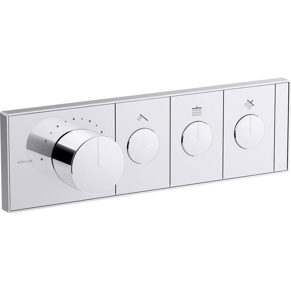 Kohler - Anthem Three-outlet recessed mechanical thermostatic valve control - Polished Chrome