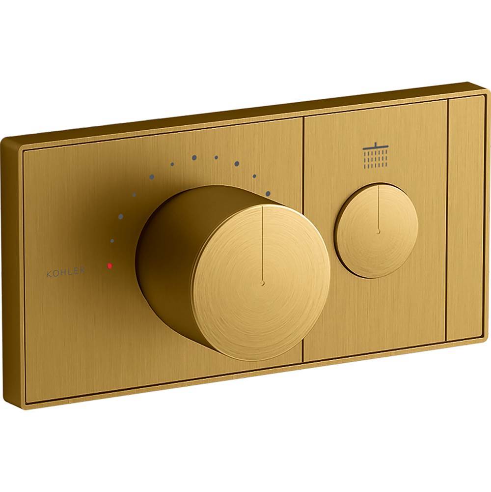 Kohler - Anthem One-outlet recessed mechanical thermostatic valve control - Vibrant Brushed Moderne Brass