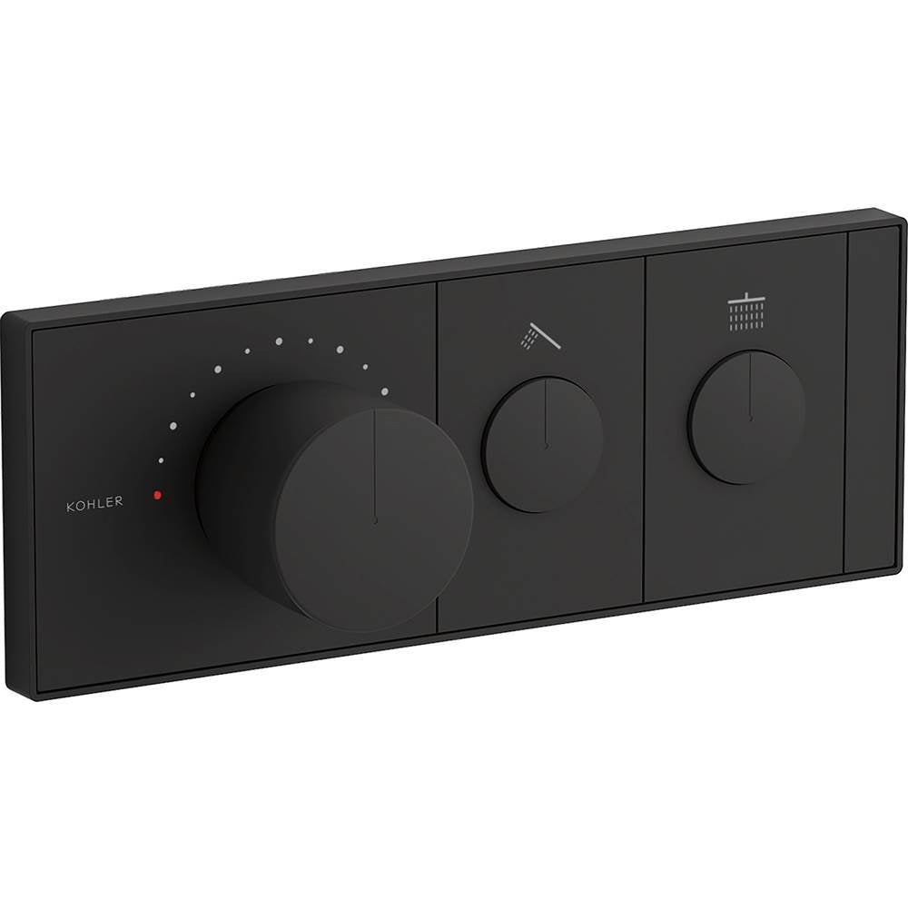 Kohler - Anthem Two-outlet recessed mechanical thermostatic valve control - Matte Black