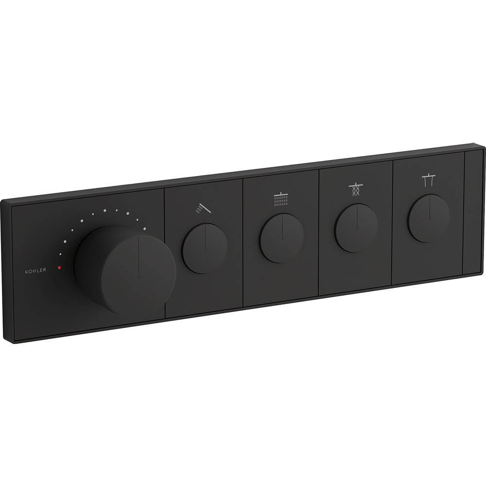Kohler - Anthem Four-outlet recessed mechanical thermostatic valve control - Matte Black