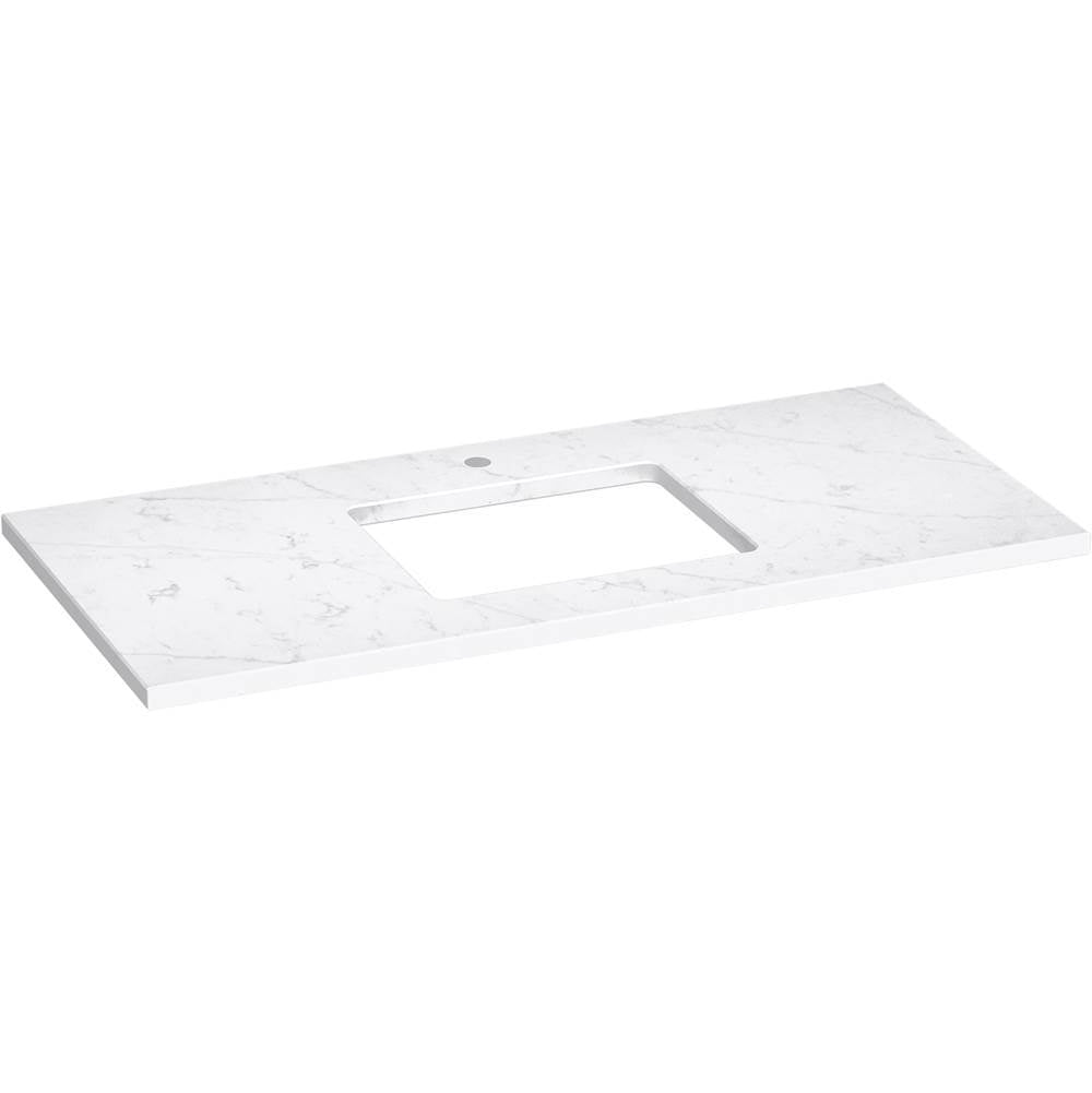 Kohler - Silestone 49'' quartz vanity top with rectangular cutout - Eternal Statuario
