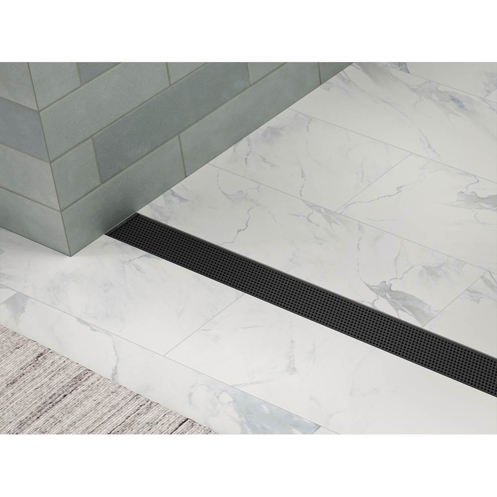 2-1/2'' x 36'' linear drain grate with perforated pattern