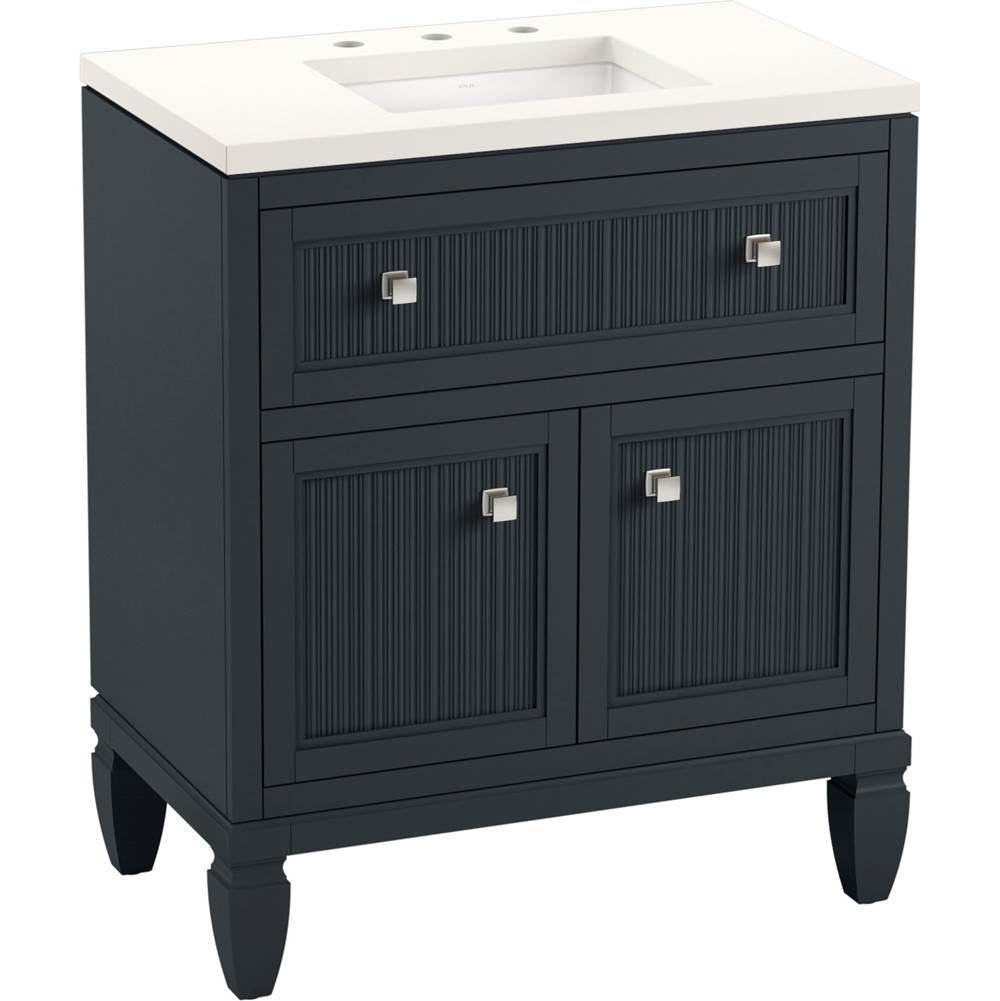 Kohler - Hearthaven 30'' bathroom vanity cabinet with sink and quartz top - Slate Grey