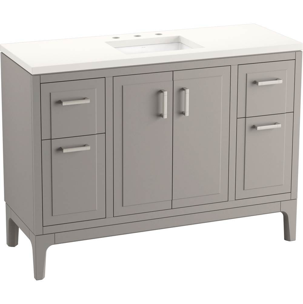 Kohler - Seer 48'' bathroom vanity cabinet with sink and quartz top - Mohair Grey