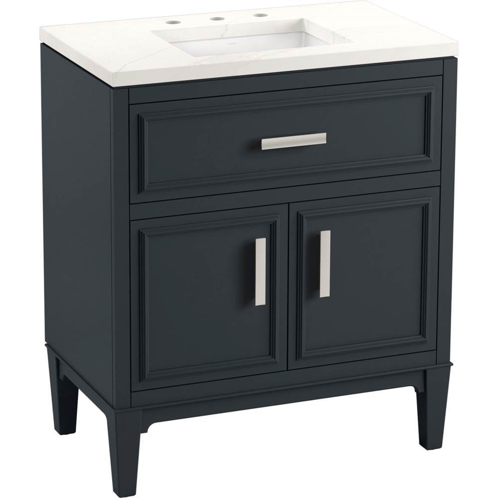 Kohler - Southerk 30'' bathroom vanity cabinet with sink and quartz top - Slate Grey