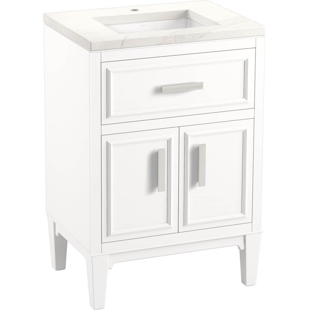 Kohler - Southerk 24'' bathroom vanity cabinet with sink and quartz top - White
