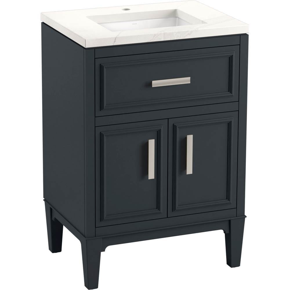 Kohler - Southerk 24'' bathroom vanity cabinet with sink and quartz top - Slate Grey
