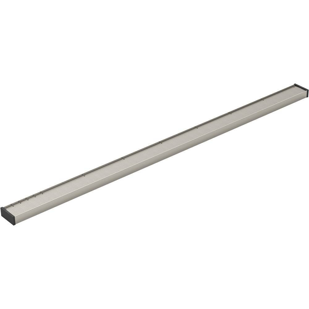 Kohler - 2-1/2'' x 48'' linear drain grate with tile-in panel - Anodized Brushed Nickel