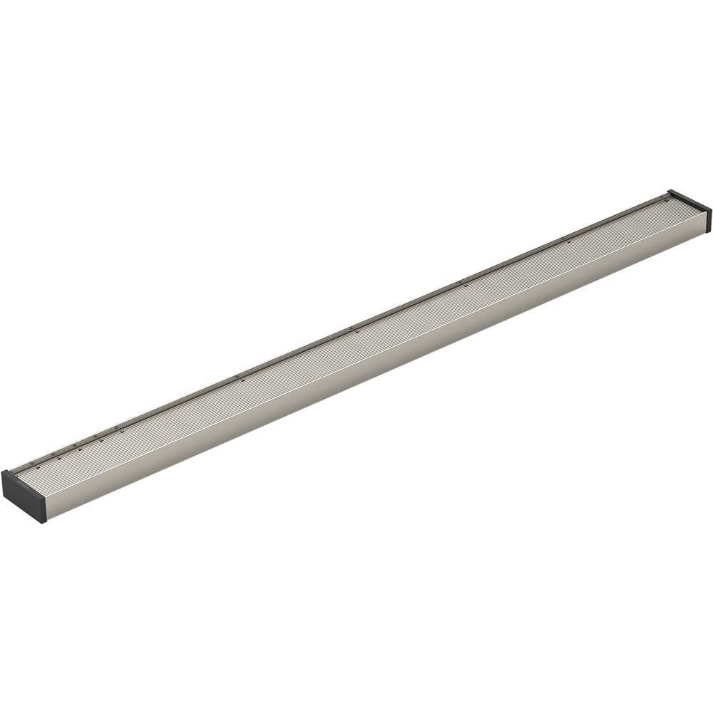 Kohler - 2-1/2'' x 36'' linear drain grate with tile-in panel - Anodized Brushed Nickel