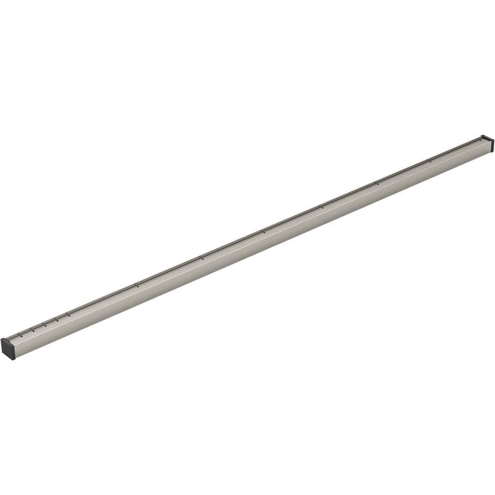 Kohler - 1-1/4'' x 48'' linear drain grate with tile-in panel - Anodized Brushed Nickel