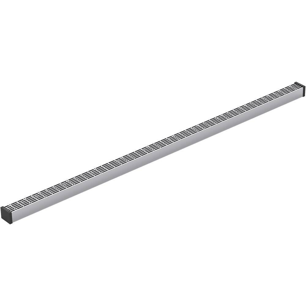 Kohler - 2-1/2'' x 48'' linear drain grate with lattice pattern - Bright Silver