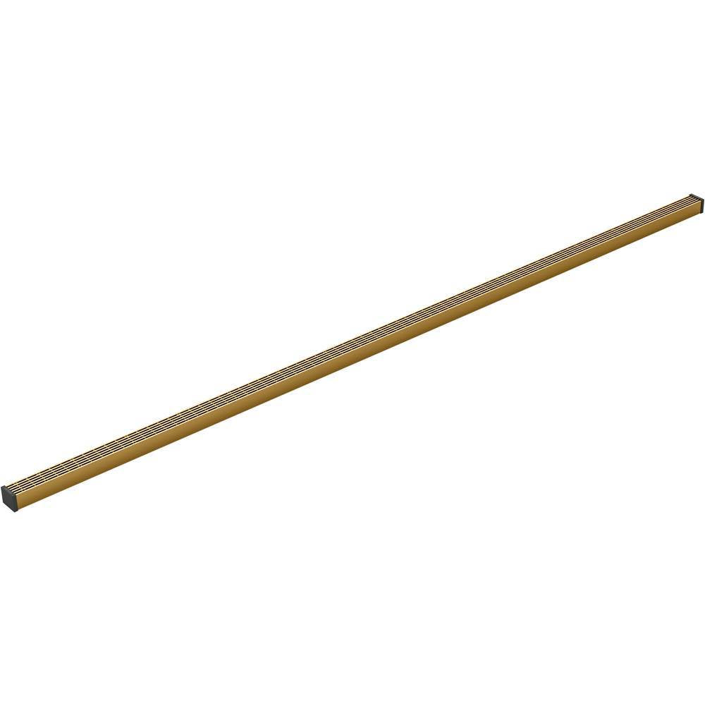 Kohler - 1-1/4'' x 60'' linear drain grate with lattice pattern - Vibrant Brushed Moderne Brass