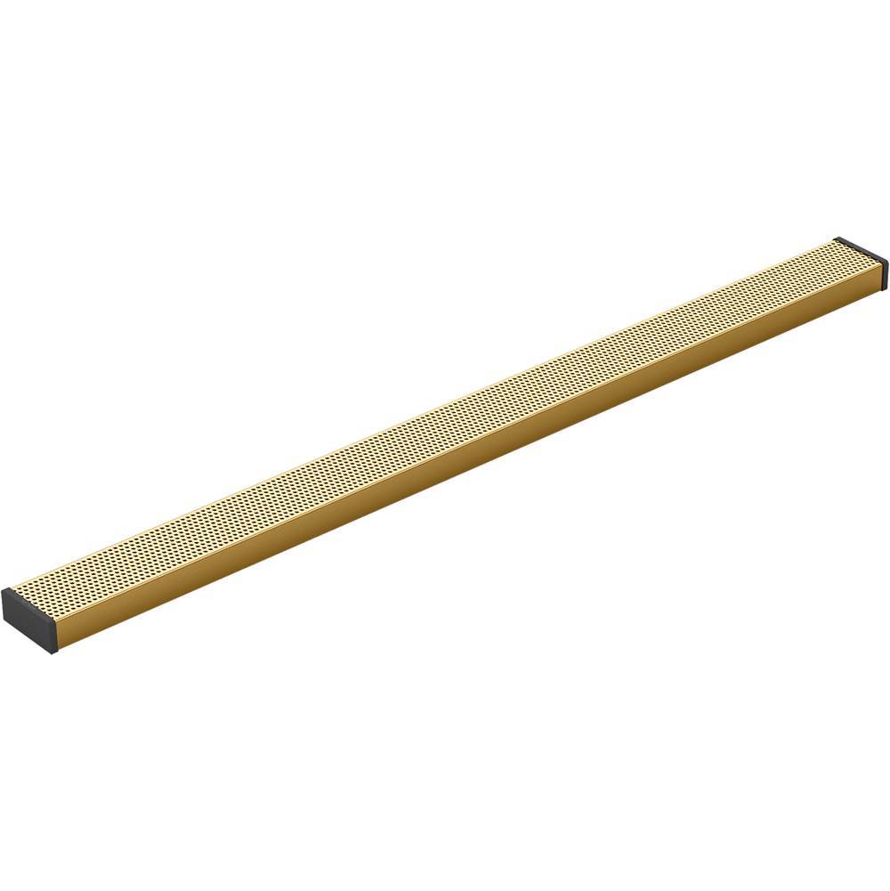 Kohler - 2-1/2'' x 36'' linear drain grate with perforated pattern - Vibrant Brushed Moderne Brass