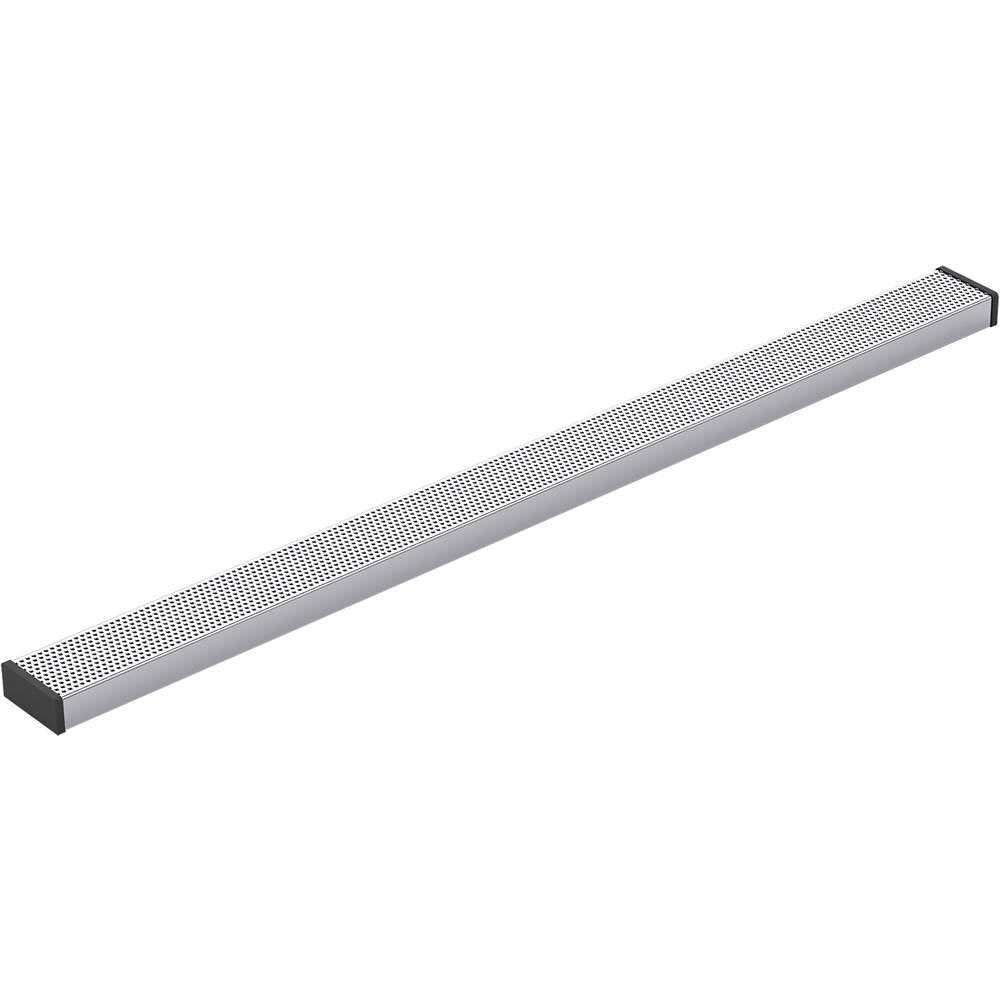 Kohler - 2-1/2'' x 36'' linear drain grate with perforated pattern - Bright Silver