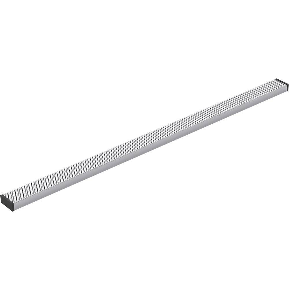 Kohler - 2-1/2'' x 48'' linear drain grate with perforated pattern - Bright Silver