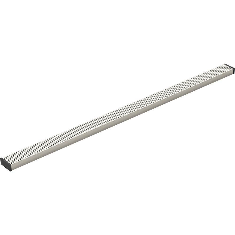 Kohler - 2-1/2'' x 48'' linear drain grate with perforated pattern - Anodized Brushed Nickel