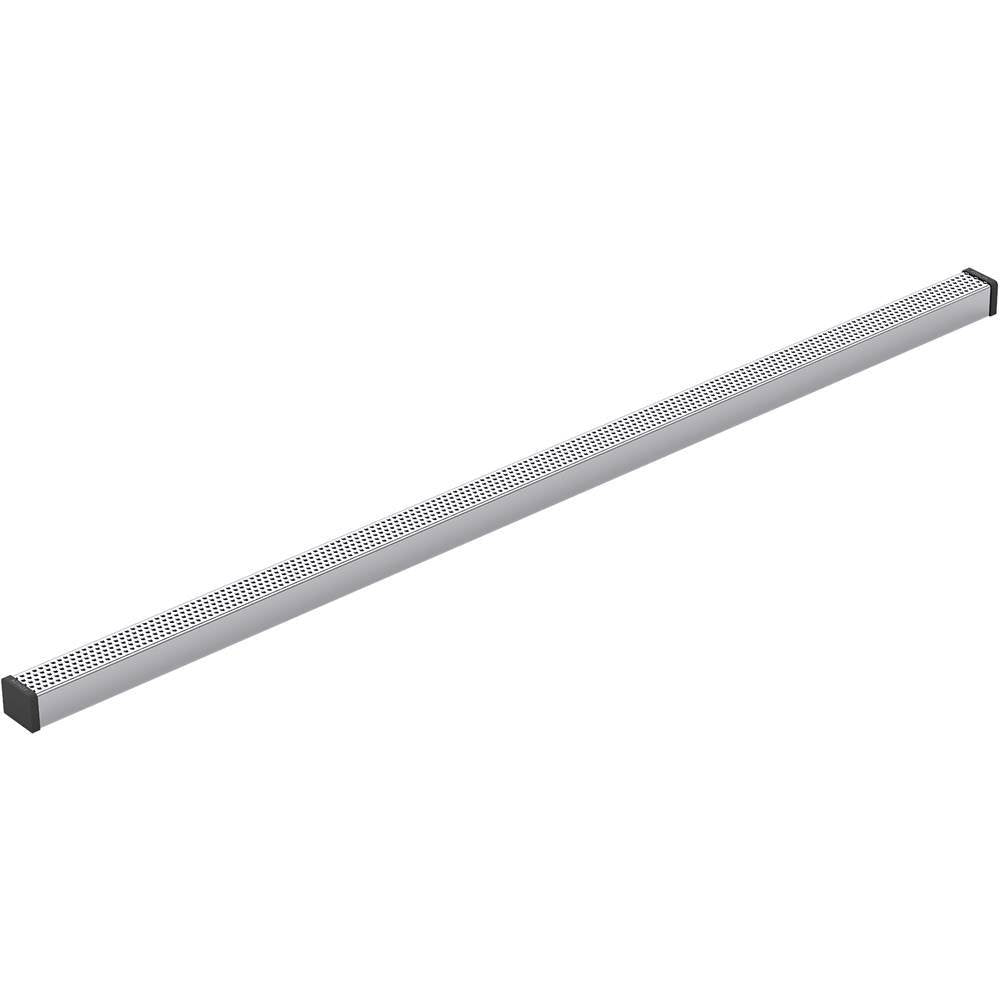 Kohler - 1-1/4'' x 36'' linear drain grate with perforated pattern - Bright Silver