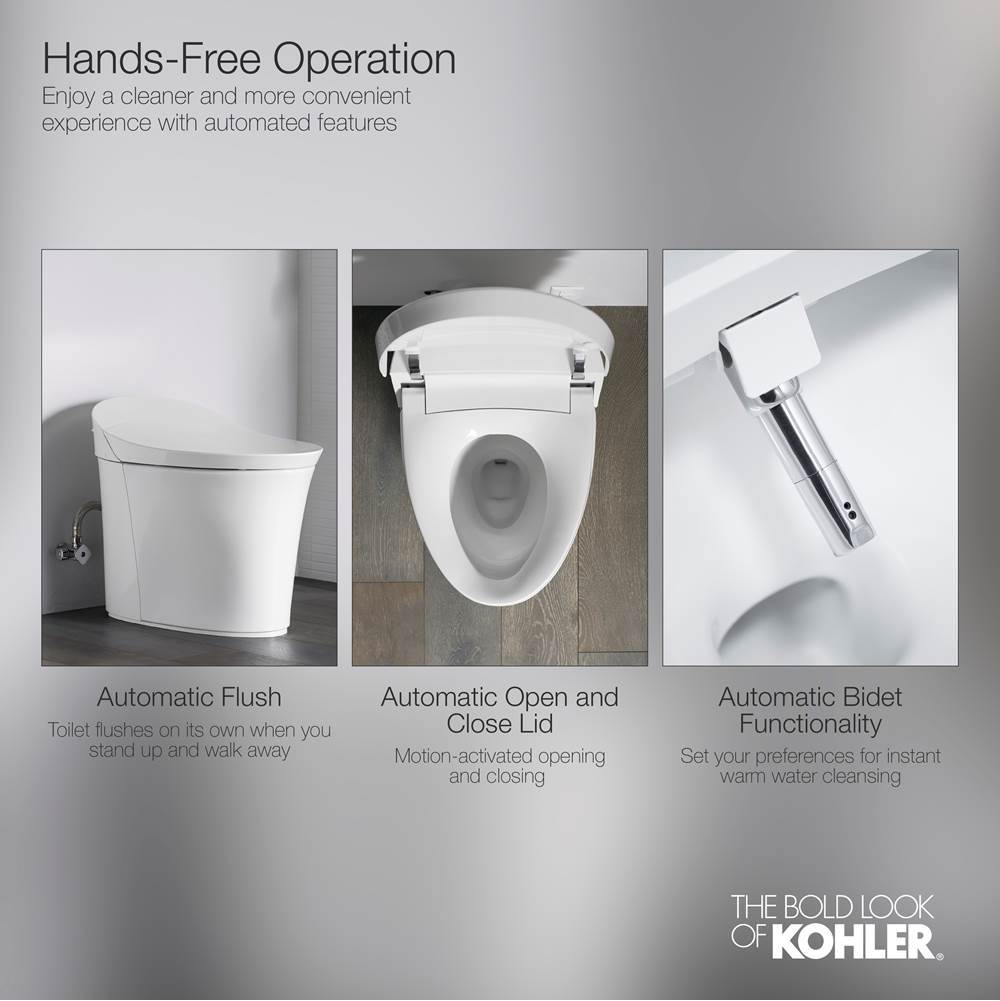 Eir One-piece elongated smart toilet, dual-flush