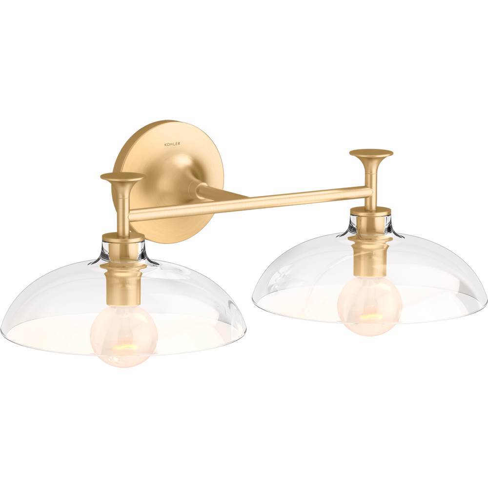 Kohler - ToneE Two-light sconce - Brushed Moderne Brass