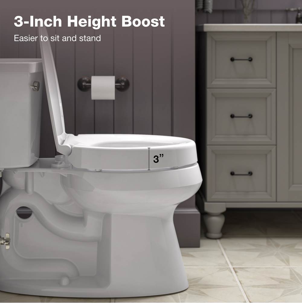 Hyten Elevated Quiet-CloseE elongated toilet seat