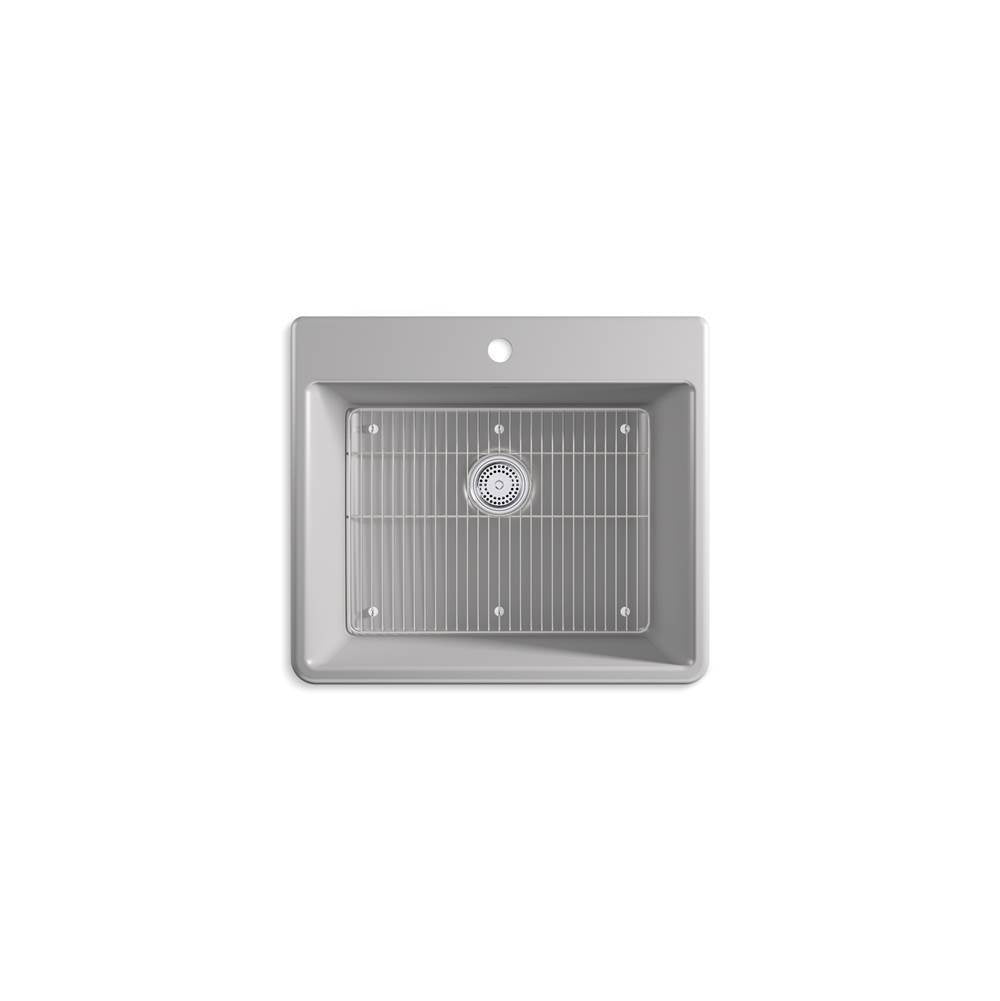 Kohler - Kennon 25'' top-/undermount single-bowl kitchen sink - Matte Grey